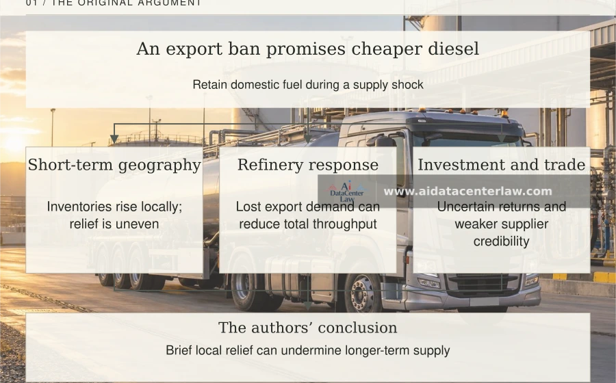 Original argument: Diesel exports: the fuel-security question behind digital resilience