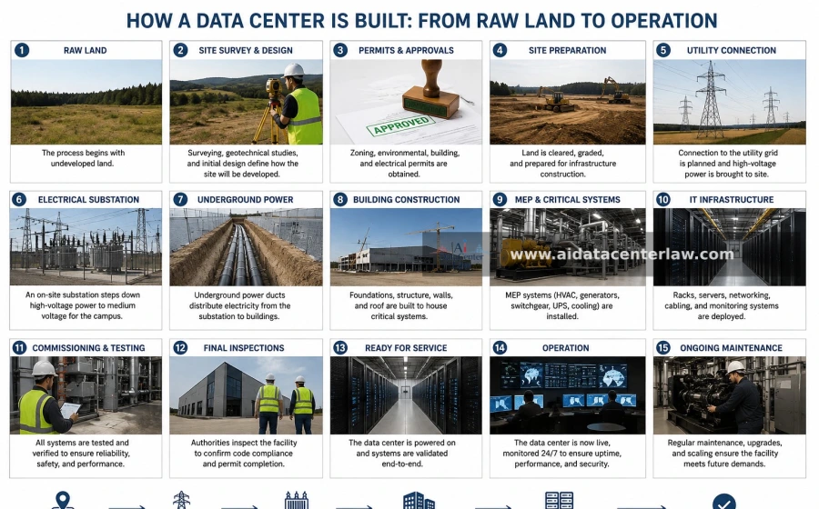 How a data center is built